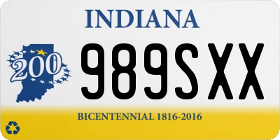 IN license plate 989SXX