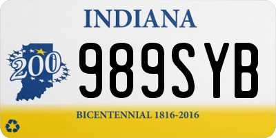 IN license plate 989SYB