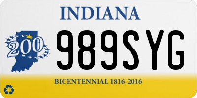 IN license plate 989SYG