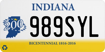 IN license plate 989SYL