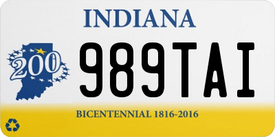 IN license plate 989TAI