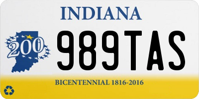 IN license plate 989TAS