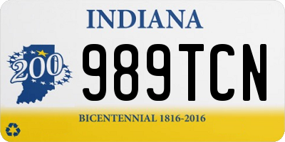 IN license plate 989TCN