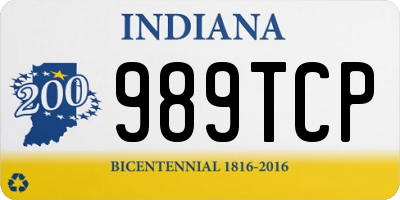 IN license plate 989TCP