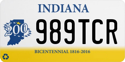 IN license plate 989TCR