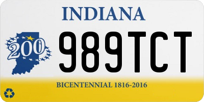 IN license plate 989TCT