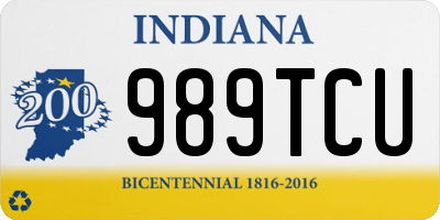 IN license plate 989TCU