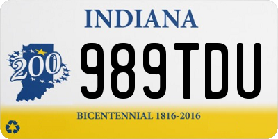 IN license plate 989TDU