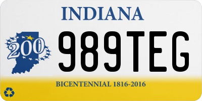 IN license plate 989TEG