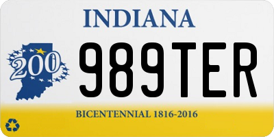 IN license plate 989TER