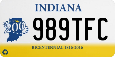 IN license plate 989TFC