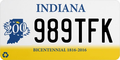 IN license plate 989TFK