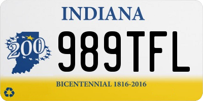 IN license plate 989TFL