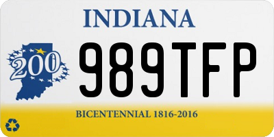 IN license plate 989TFP