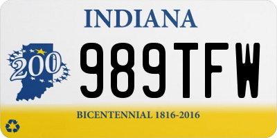 IN license plate 989TFW