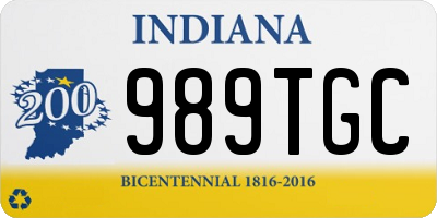 IN license plate 989TGC