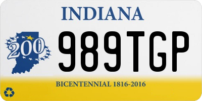 IN license plate 989TGP