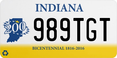 IN license plate 989TGT