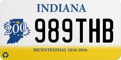 IN license plate 989THB