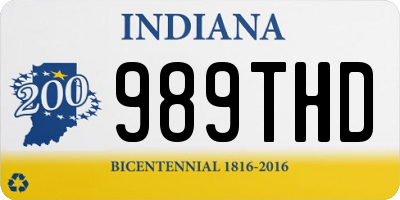 IN license plate 989THD