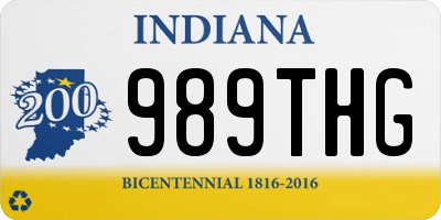 IN license plate 989THG