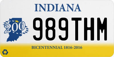 IN license plate 989THM