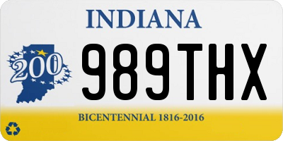 IN license plate 989THX