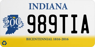 IN license plate 989TIA