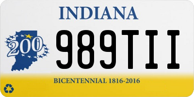 IN license plate 989TII