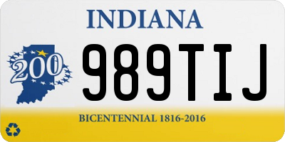 IN license plate 989TIJ