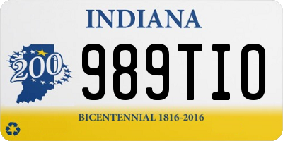 IN license plate 989TIO
