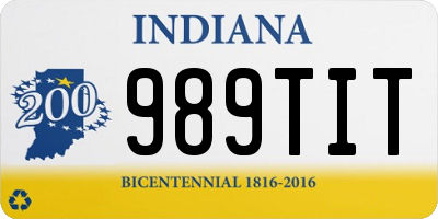 IN license plate 989TIT