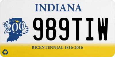 IN license plate 989TIW