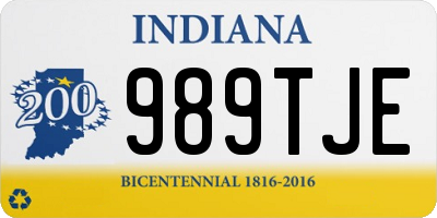 IN license plate 989TJE