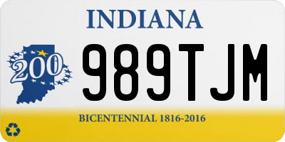 IN license plate 989TJM