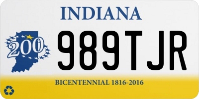 IN license plate 989TJR