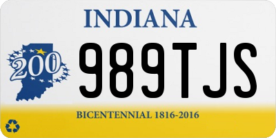 IN license plate 989TJS