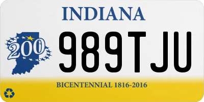 IN license plate 989TJU