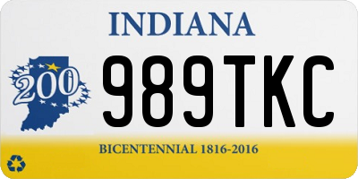 IN license plate 989TKC