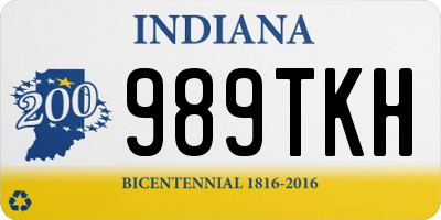 IN license plate 989TKH