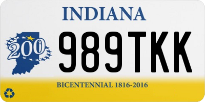 IN license plate 989TKK