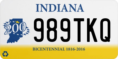 IN license plate 989TKQ