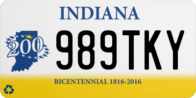 IN license plate 989TKY