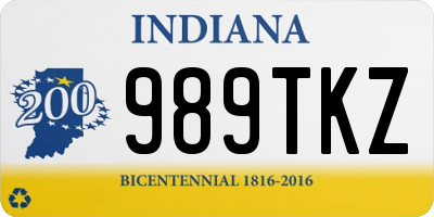 IN license plate 989TKZ