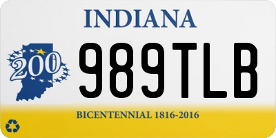 IN license plate 989TLB