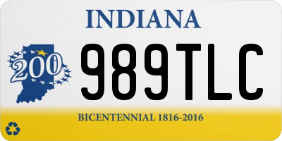 IN license plate 989TLC
