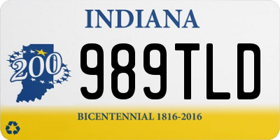 IN license plate 989TLD