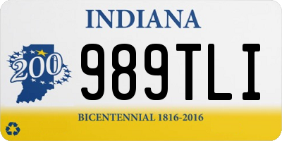 IN license plate 989TLI