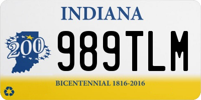 IN license plate 989TLM