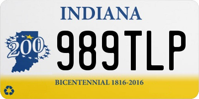 IN license plate 989TLP